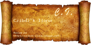 Czibók Ilona névjegykártya
